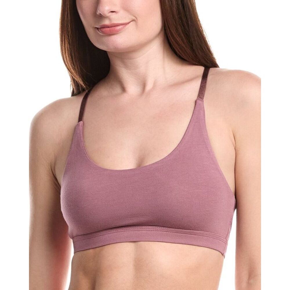 Bamboo Womens  2Pk Essential Racerback Bralette, Purple